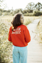 little fiery red NO RISK NO MAGIC loose fit