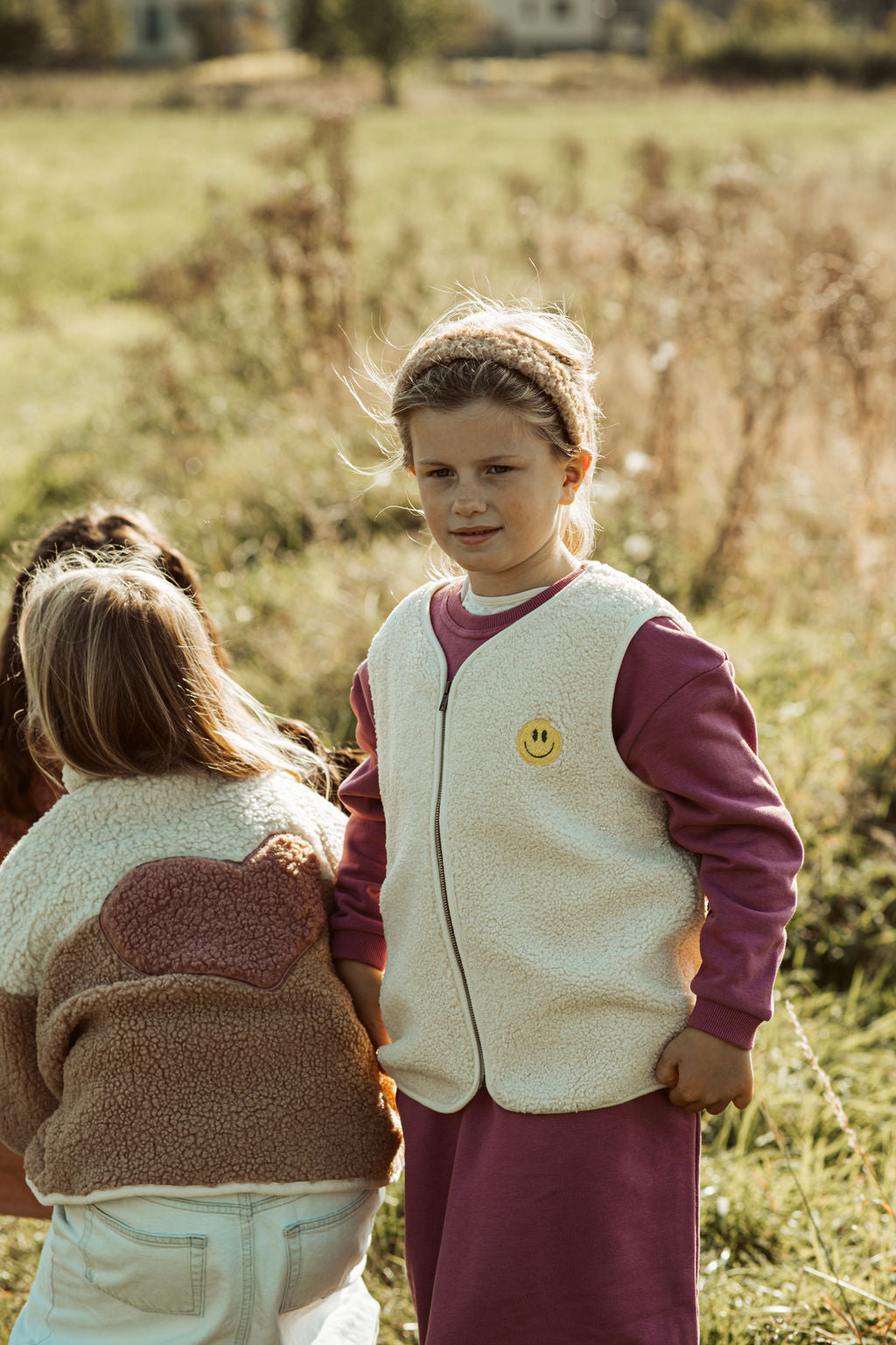 little teddy SMILEY VEST ecru