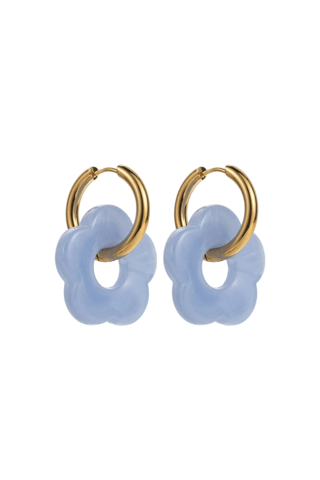 baby blue FLOWER earrings
