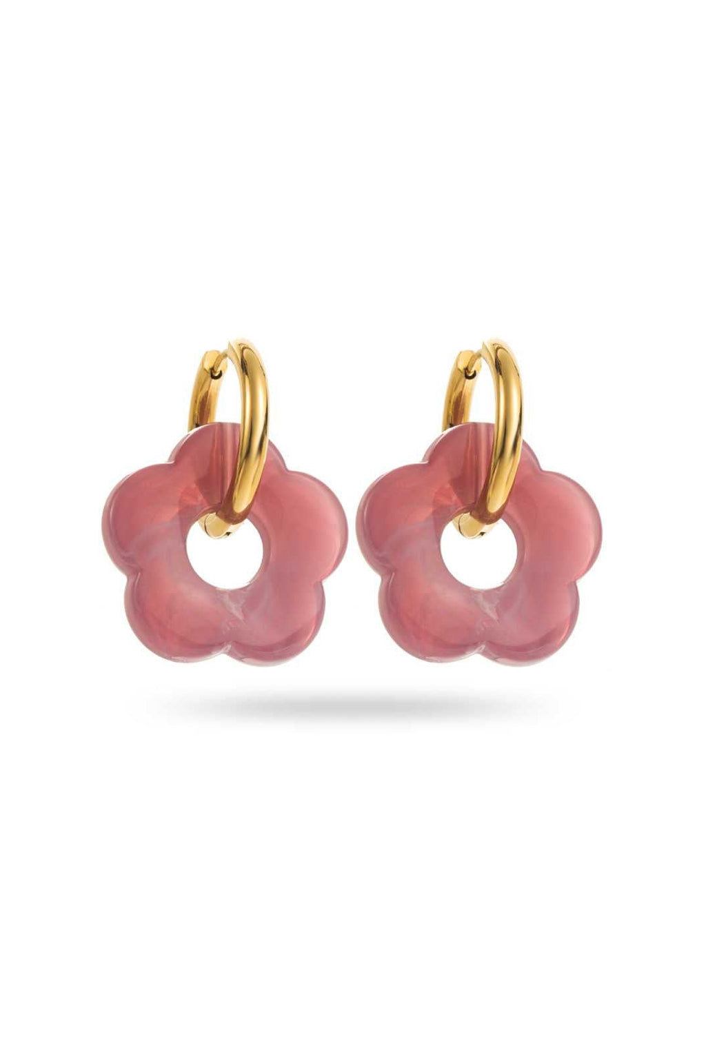 purple FLOWER earrings