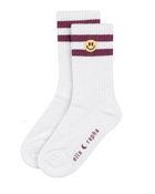 purple SMILEY socks