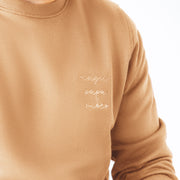 Latte papa  magic papa vibes sweatshirt with embroidered text for dads 