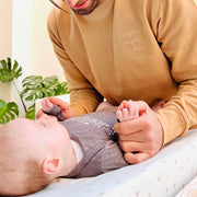 Latte papa  magic papa vibes sweatshirt with embroidered text for dads 