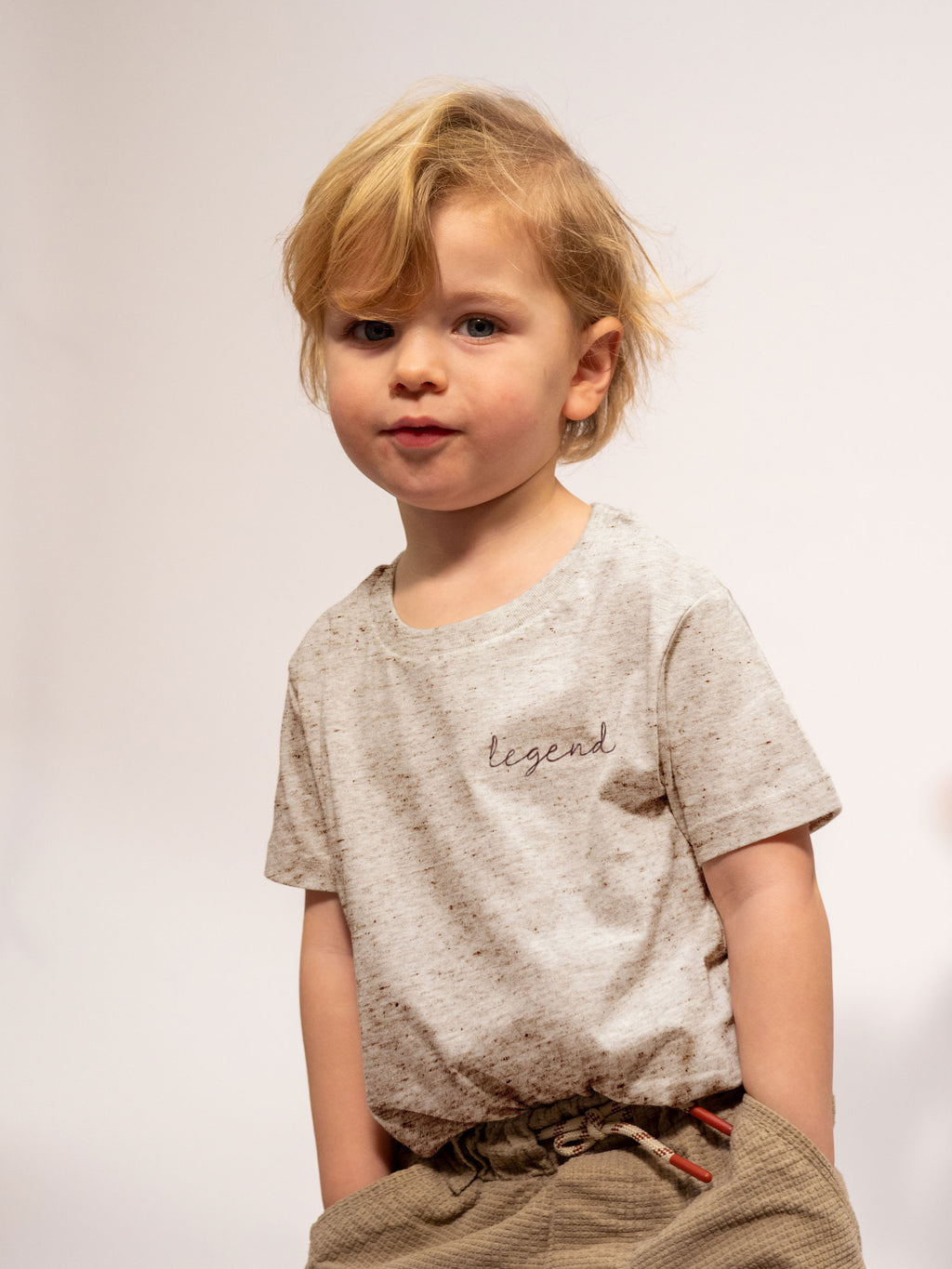beige melange little LEGEND t-shirt