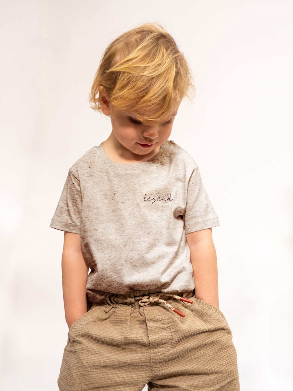 beige melange little LEGEND t-shirt