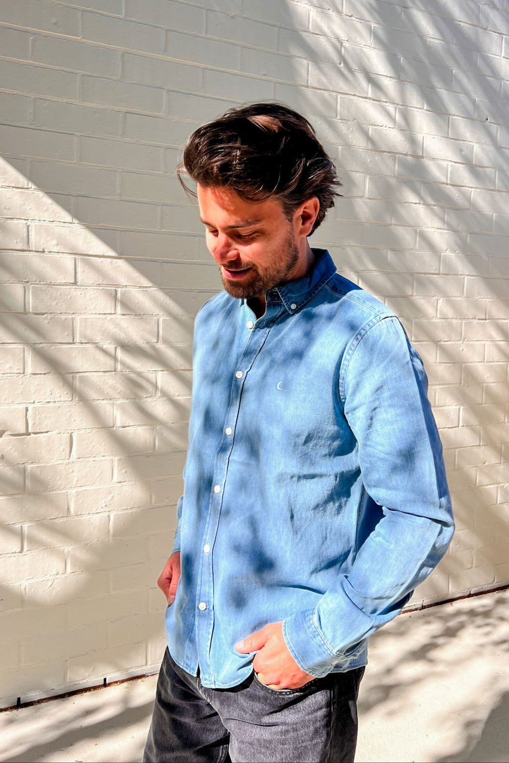 light denim MOON shirt