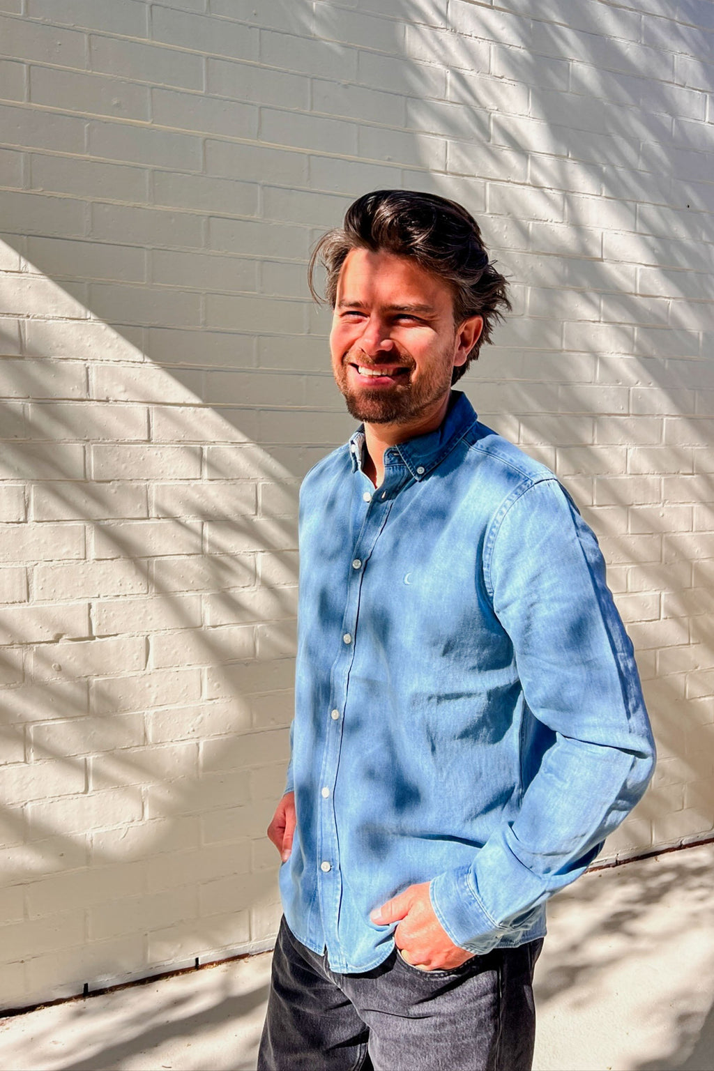 light denim MOON shirt