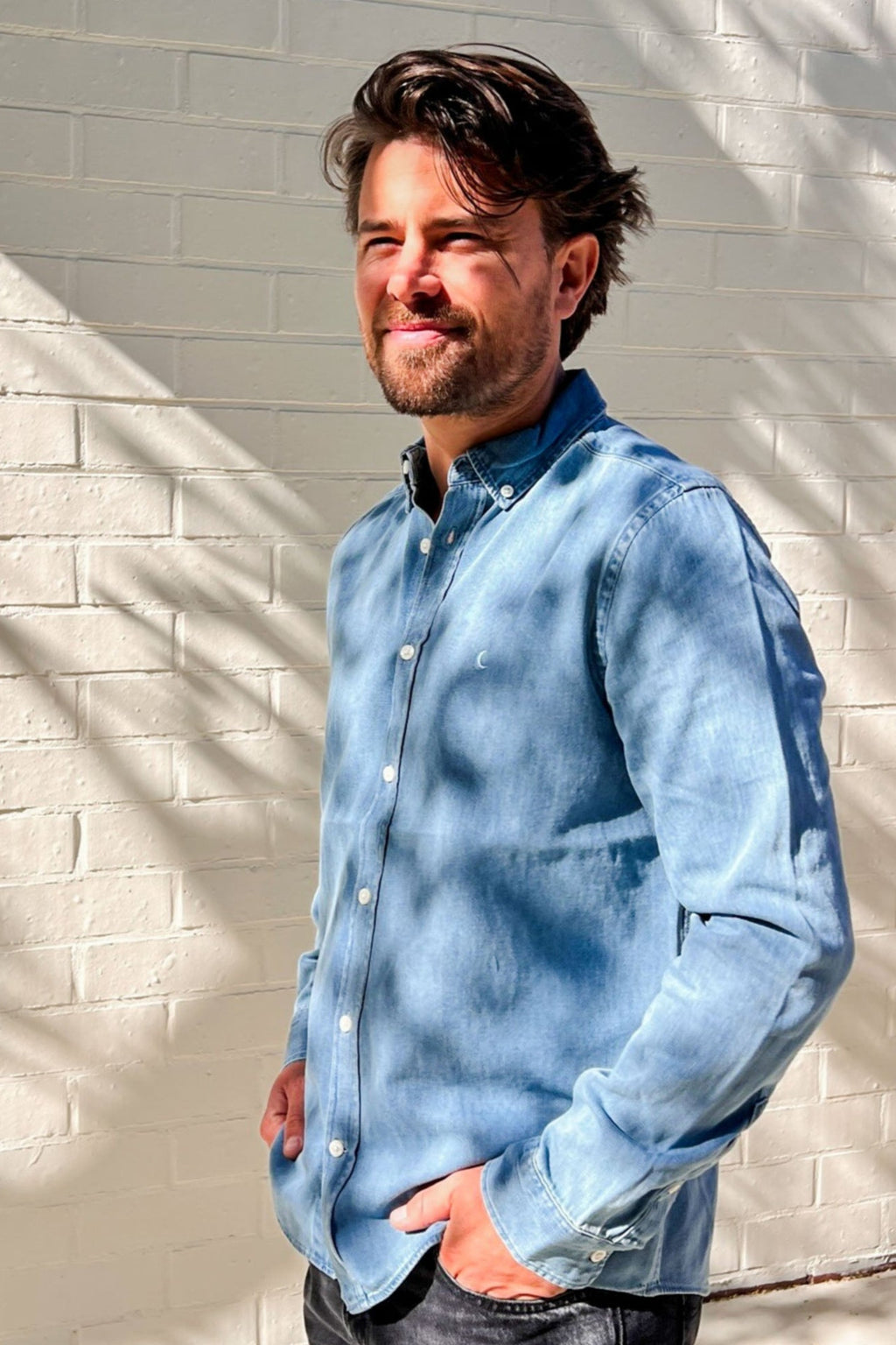 light denim MOON shirt