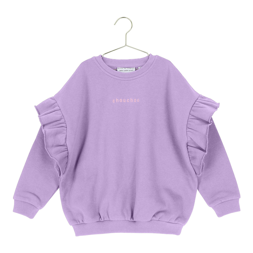 lila CHOUCHOU ruffle sweatshirt loose fit
