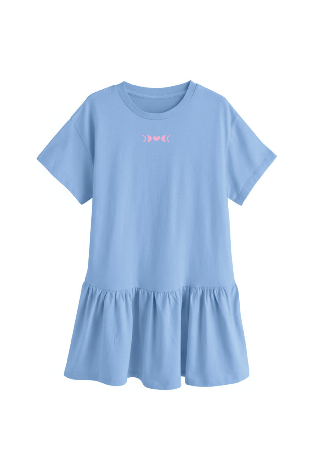little light blue FULL MOON t-shirt dress