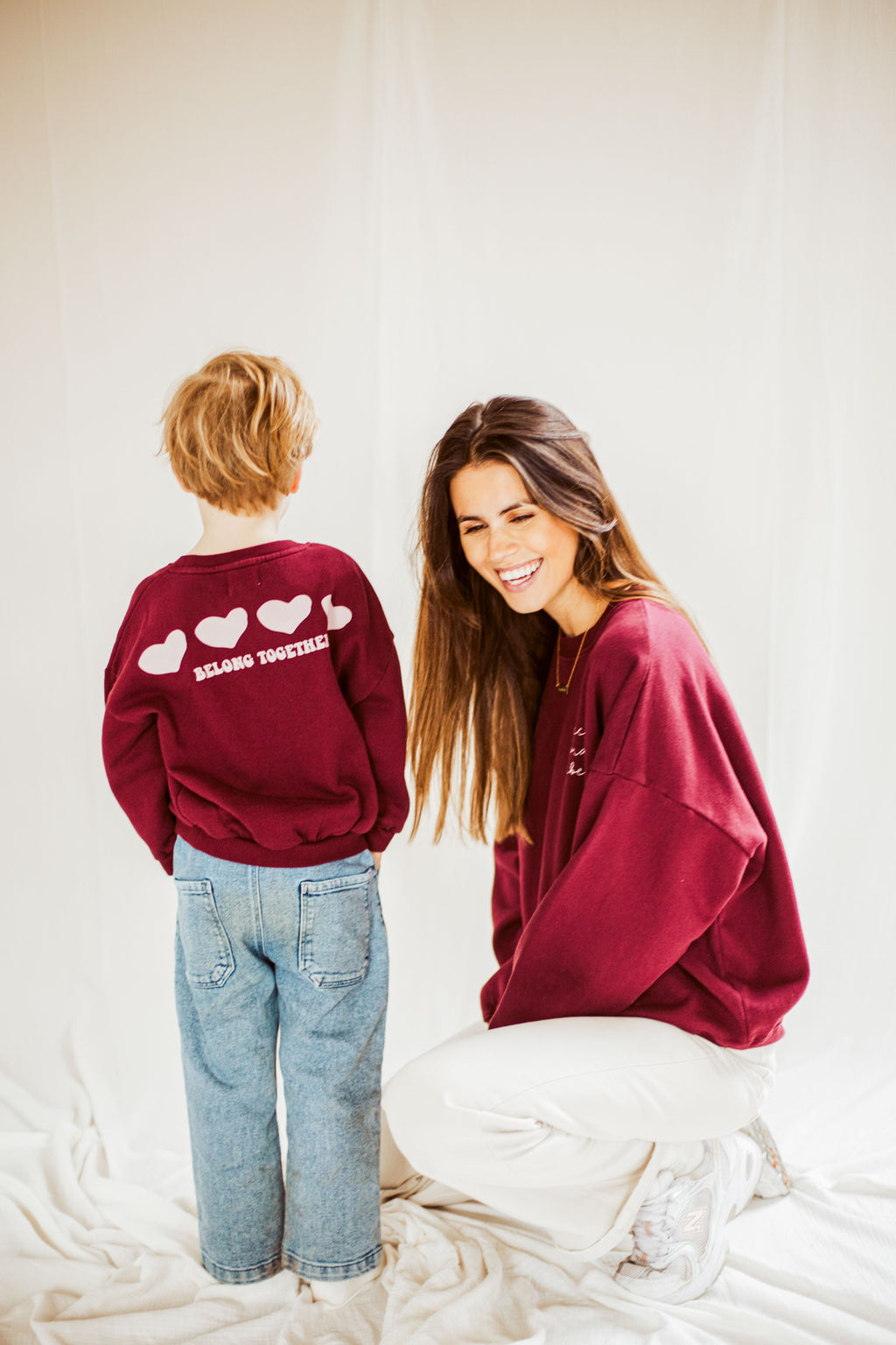 burgundy MAMA loose fit