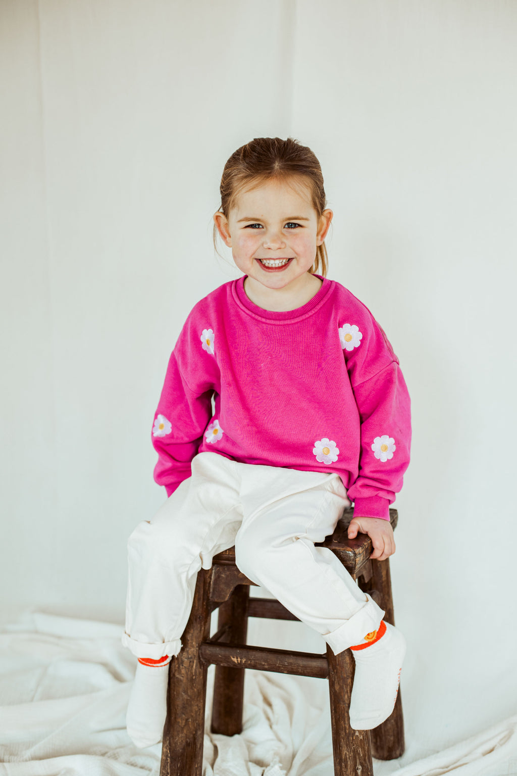 little fuchsia FLOWERS loose fit