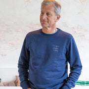 blue magic papa vibes sweatshirt with embroidered text for dads 