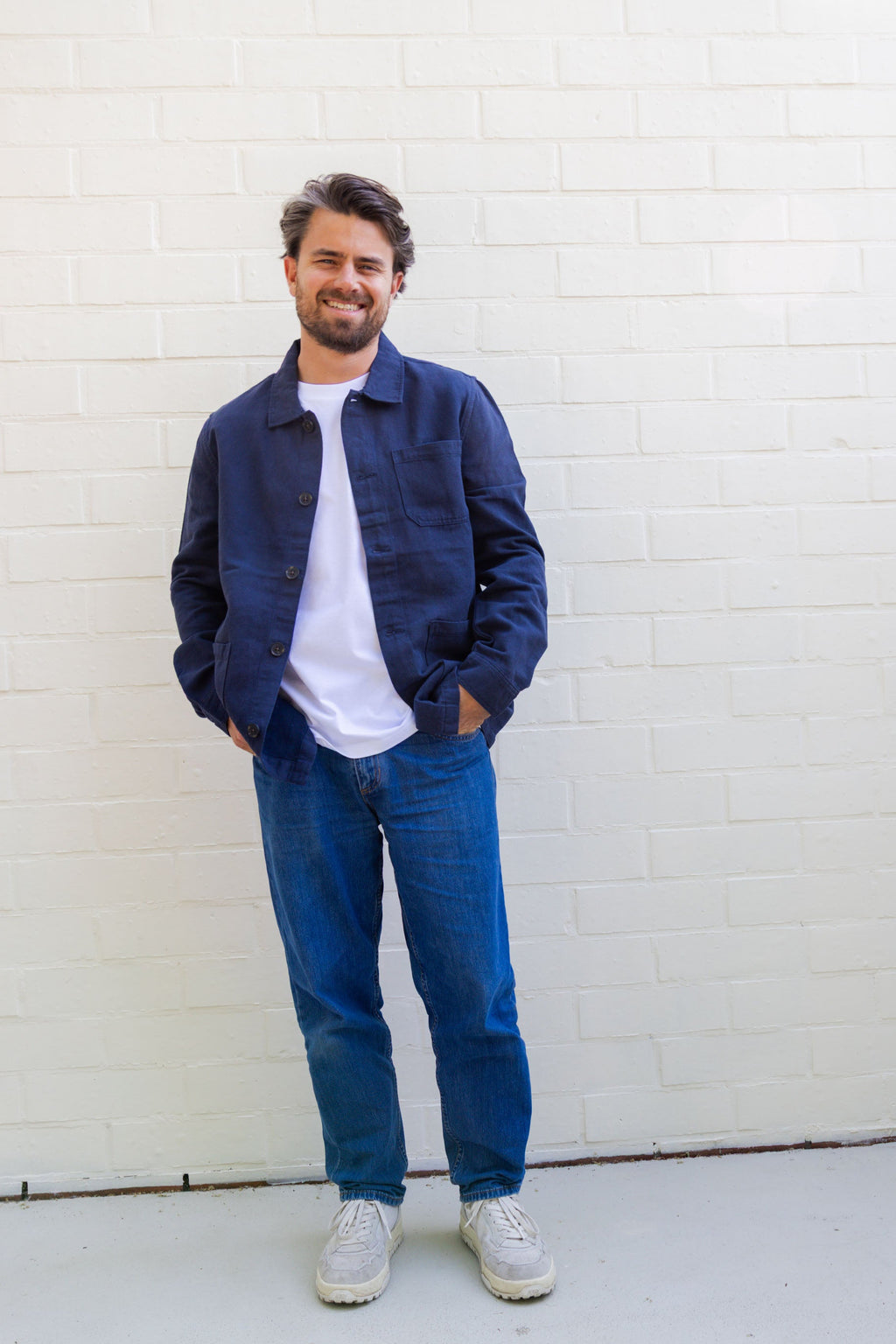 midnight blue SUNRISE overshirt jacket