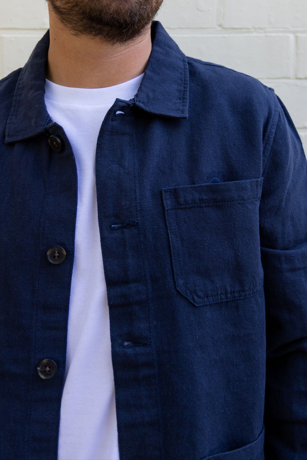 midnight blue SUNRISE overshirt jacket