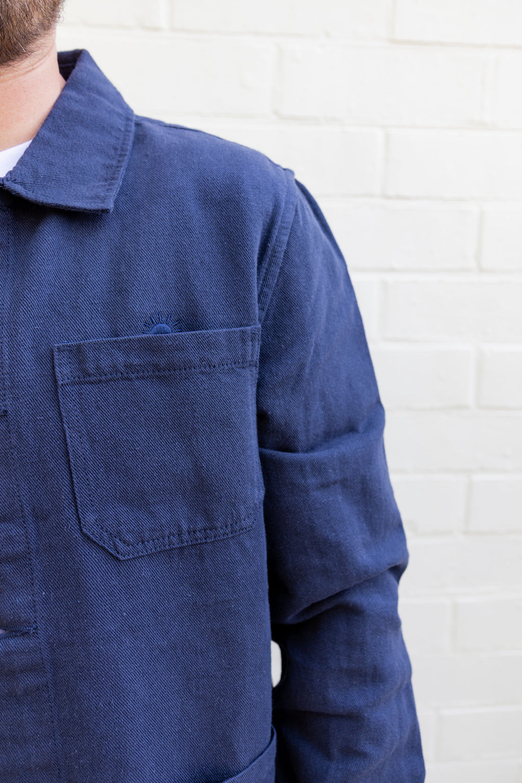 midnight blue SUNRISE overshirt jacket