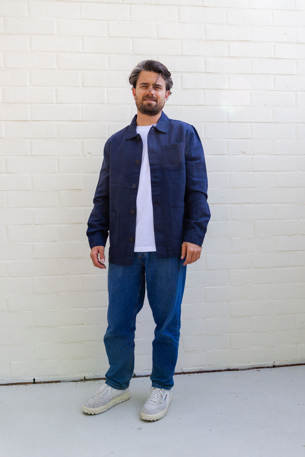 midnight blue SUNRISE overshirt jacket