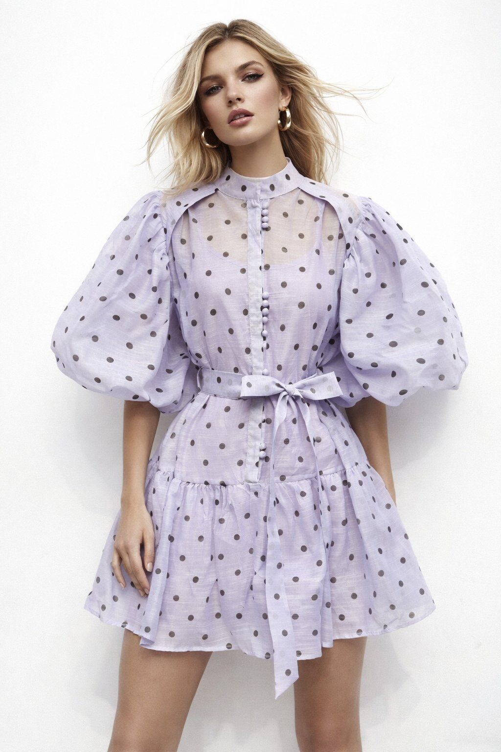 VALIE polka dress LILA
