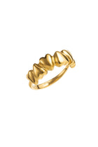 gold MULTIPLE HEARTS ring