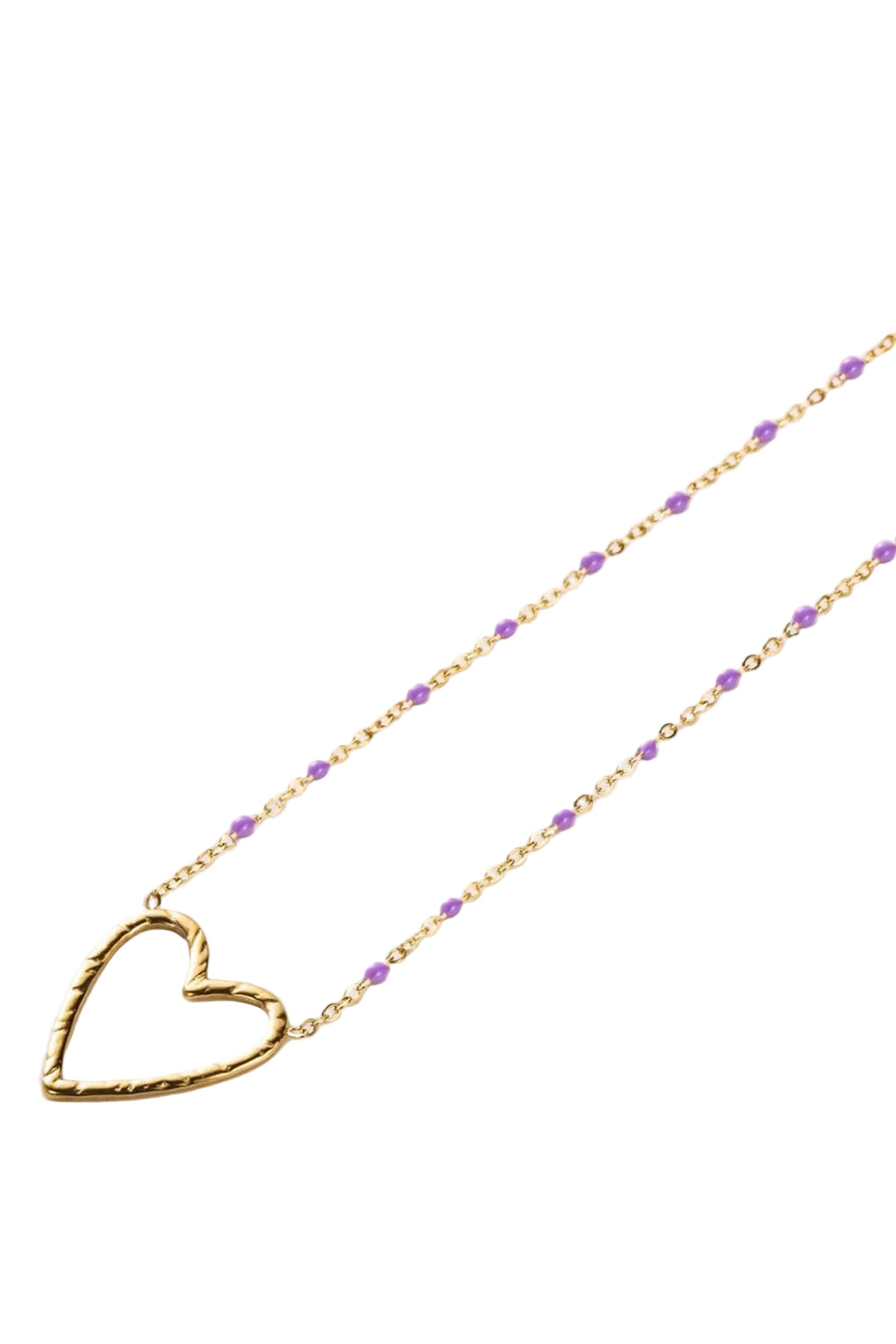 violet OPEN HEART necklace