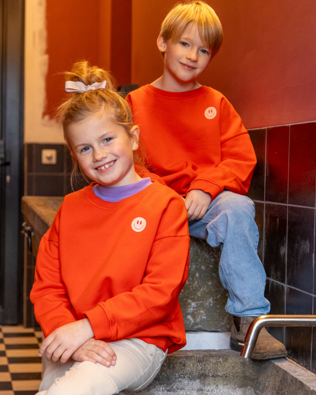 little fiery red NO RISK NO MAGIC loose fit