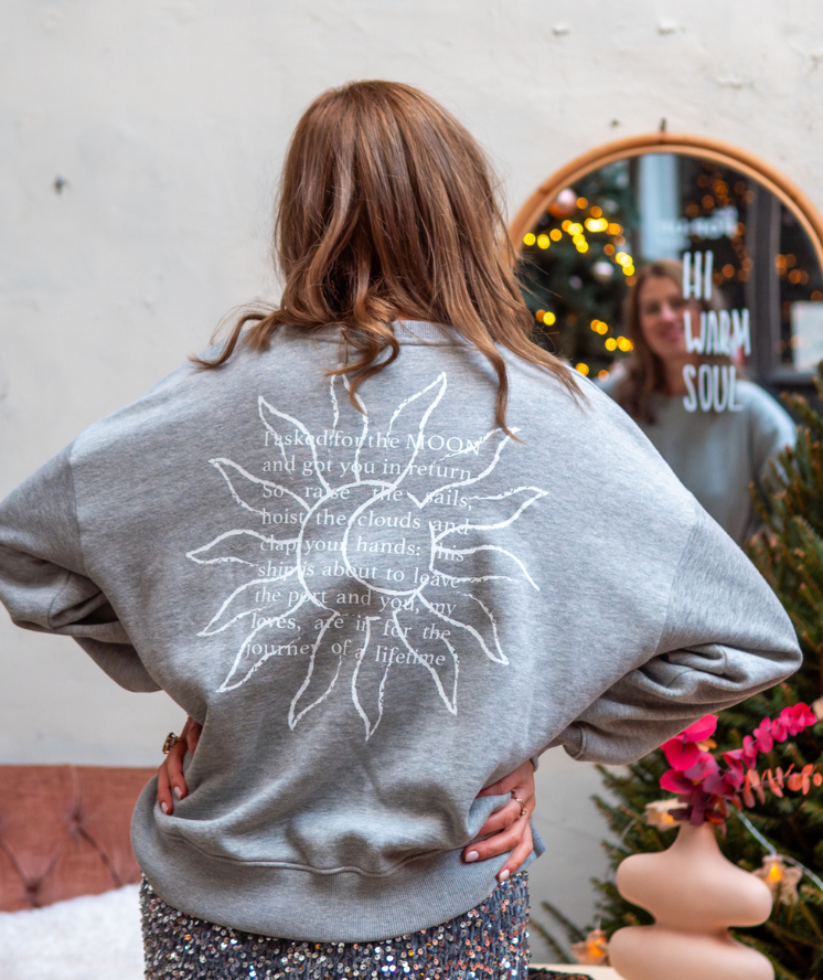 stone grey SUN x MOMENTS MAGAZINE loose fit