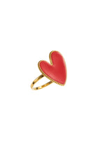 red HEART ring
