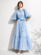 VALIE polka dress BLUE