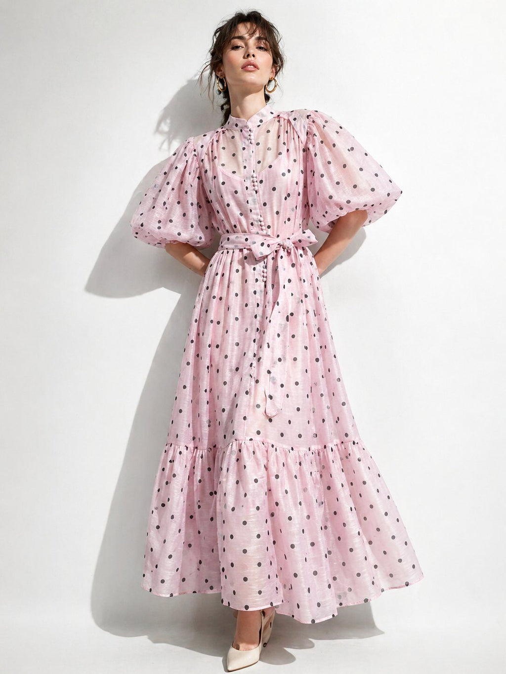 VALIE polka dress PINK
