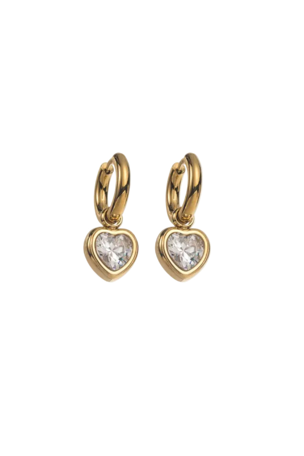 ROUNDED HEART diamond earrings