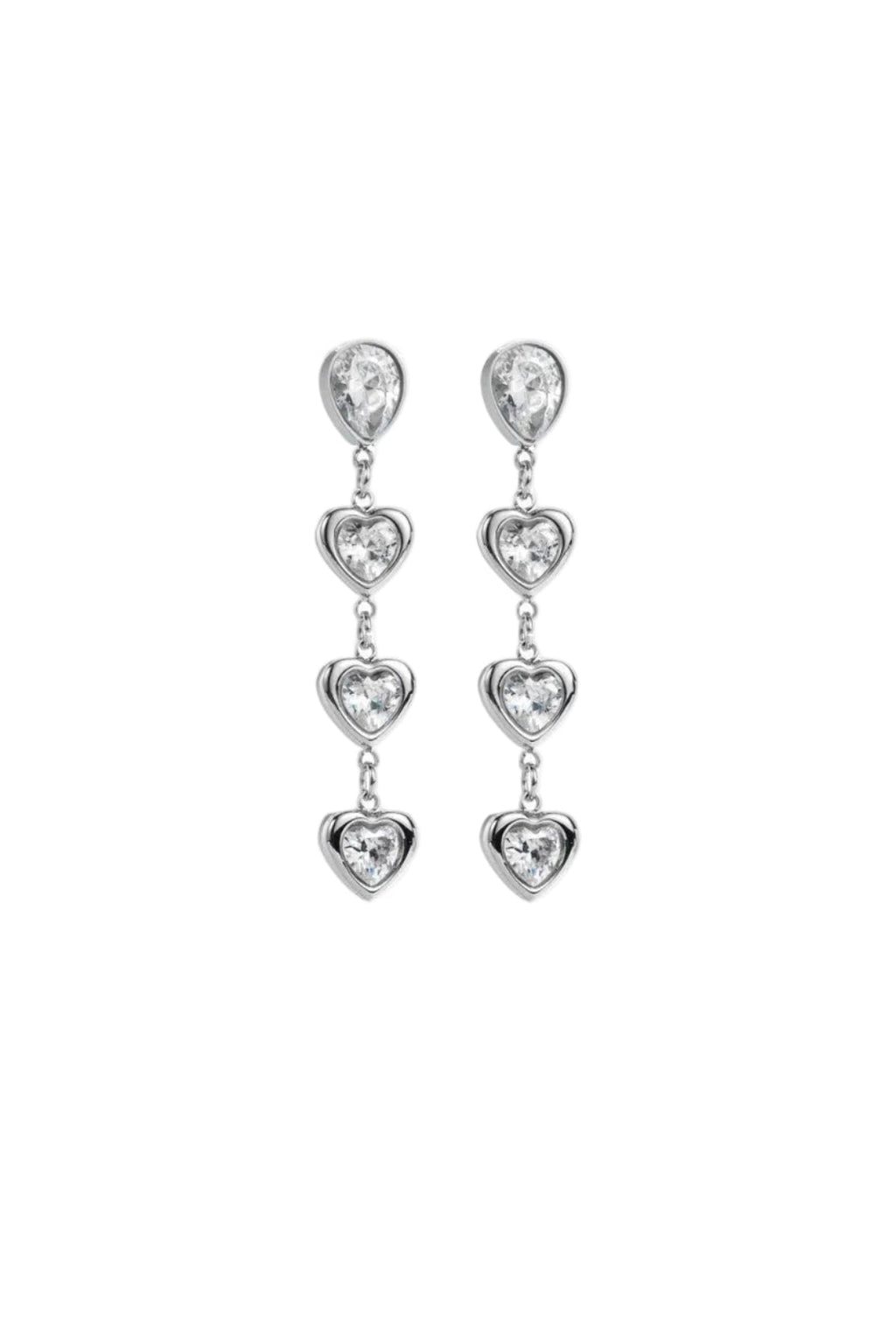 SILVER HEARTS earrings