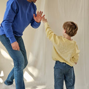 sky blue magic papa vibes sweatshirt with embroidered text for dads 