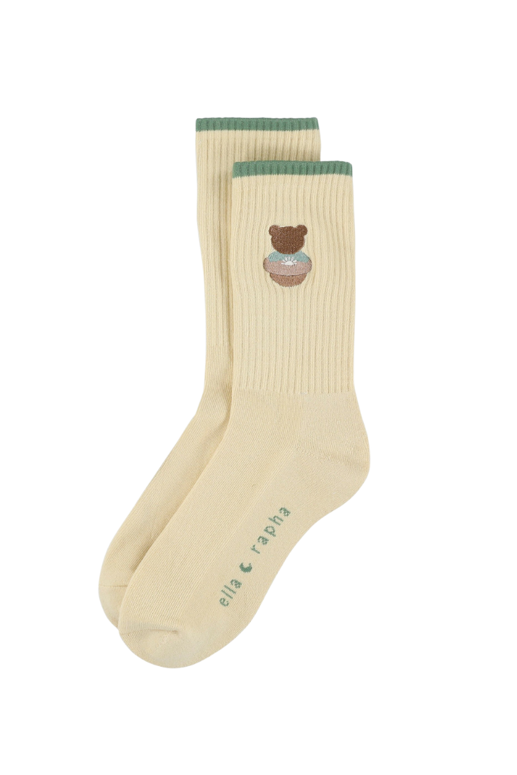 off white TEDDY BEAR socks