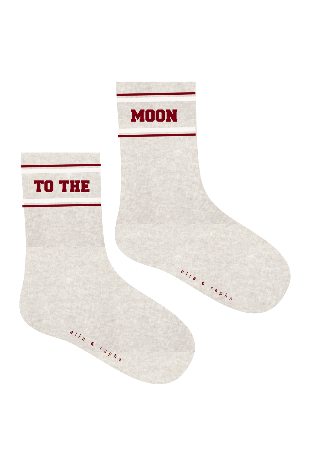 grey melange TO THE MOON socks