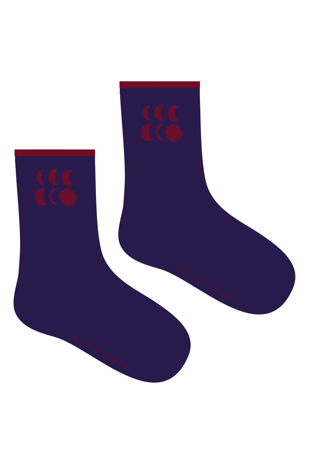 blue MOON PHASES socks