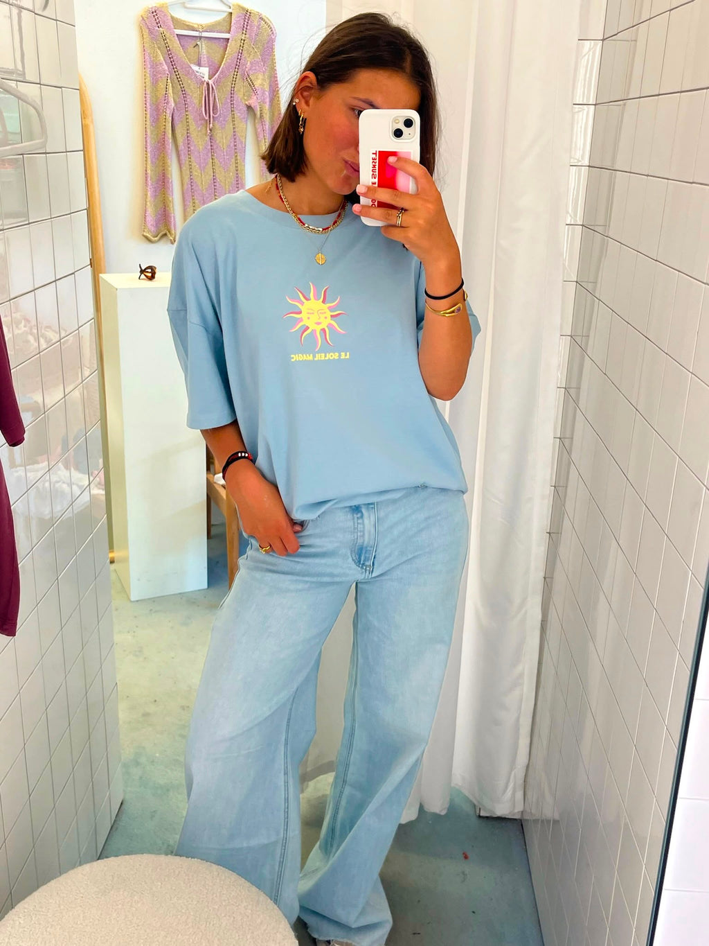 light blue LE SOLEIL MAGIC loose fit t-shirt