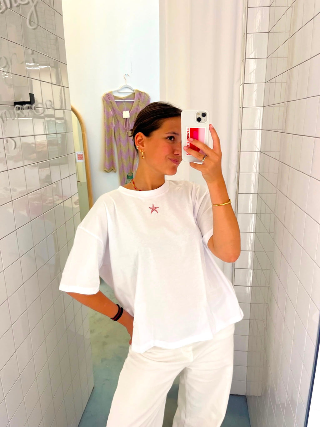 white STARFISH t-shirt loose fit