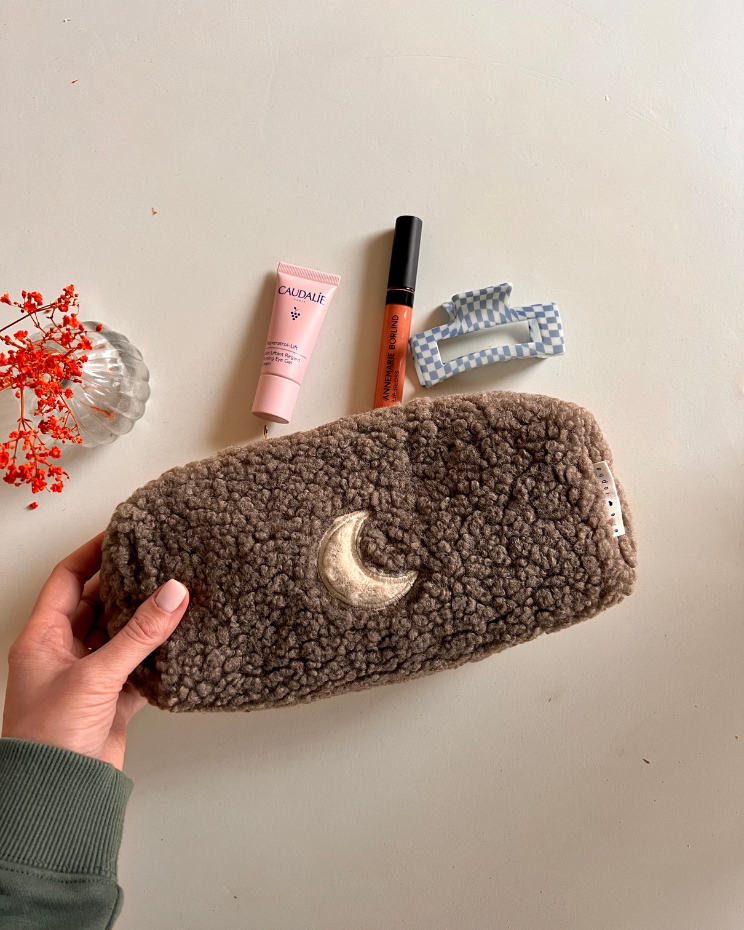 teddy pouch MOON taupe