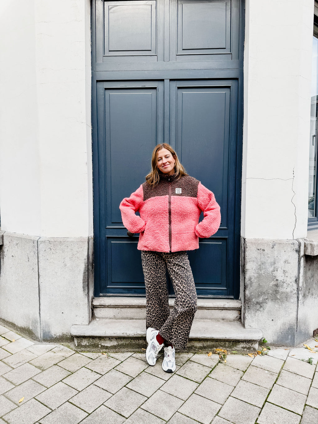 teddy SMILEY JACKET pink