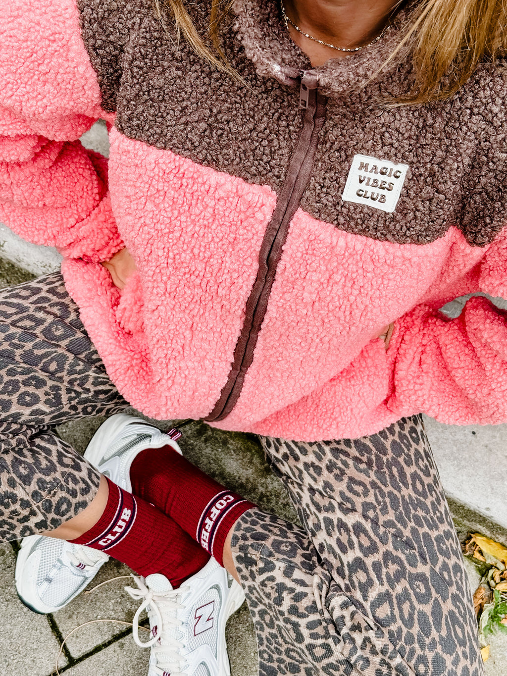 teddy SMILEY JACKET pink