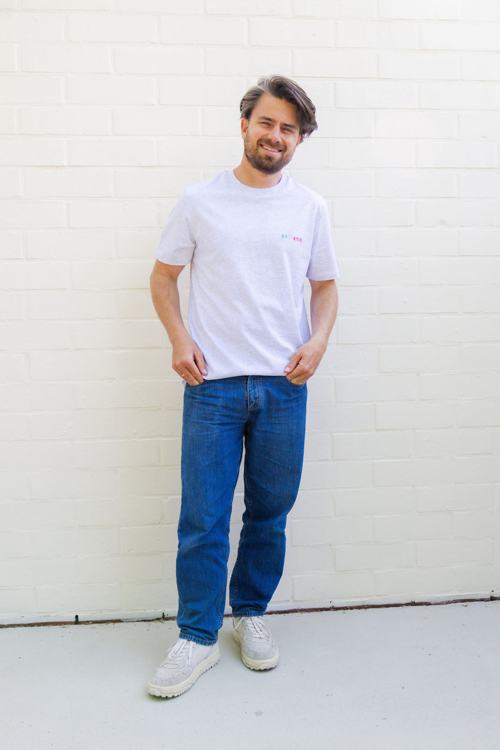ash grey ANDIAMO t-shirt