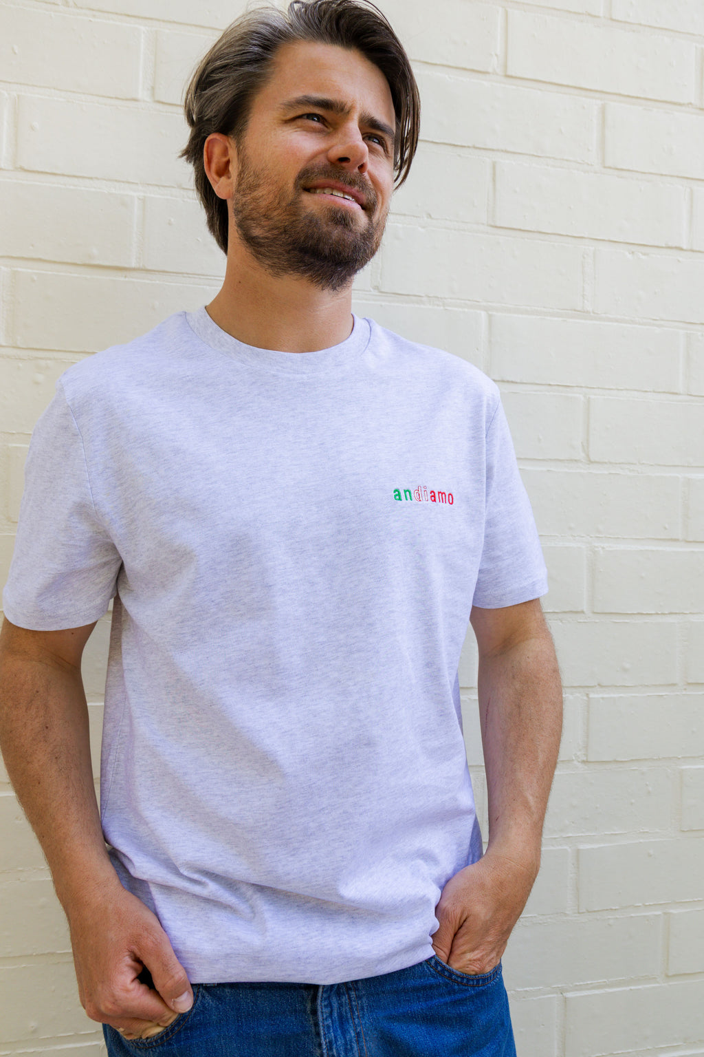 ash grey ANDIAMO t-shirt