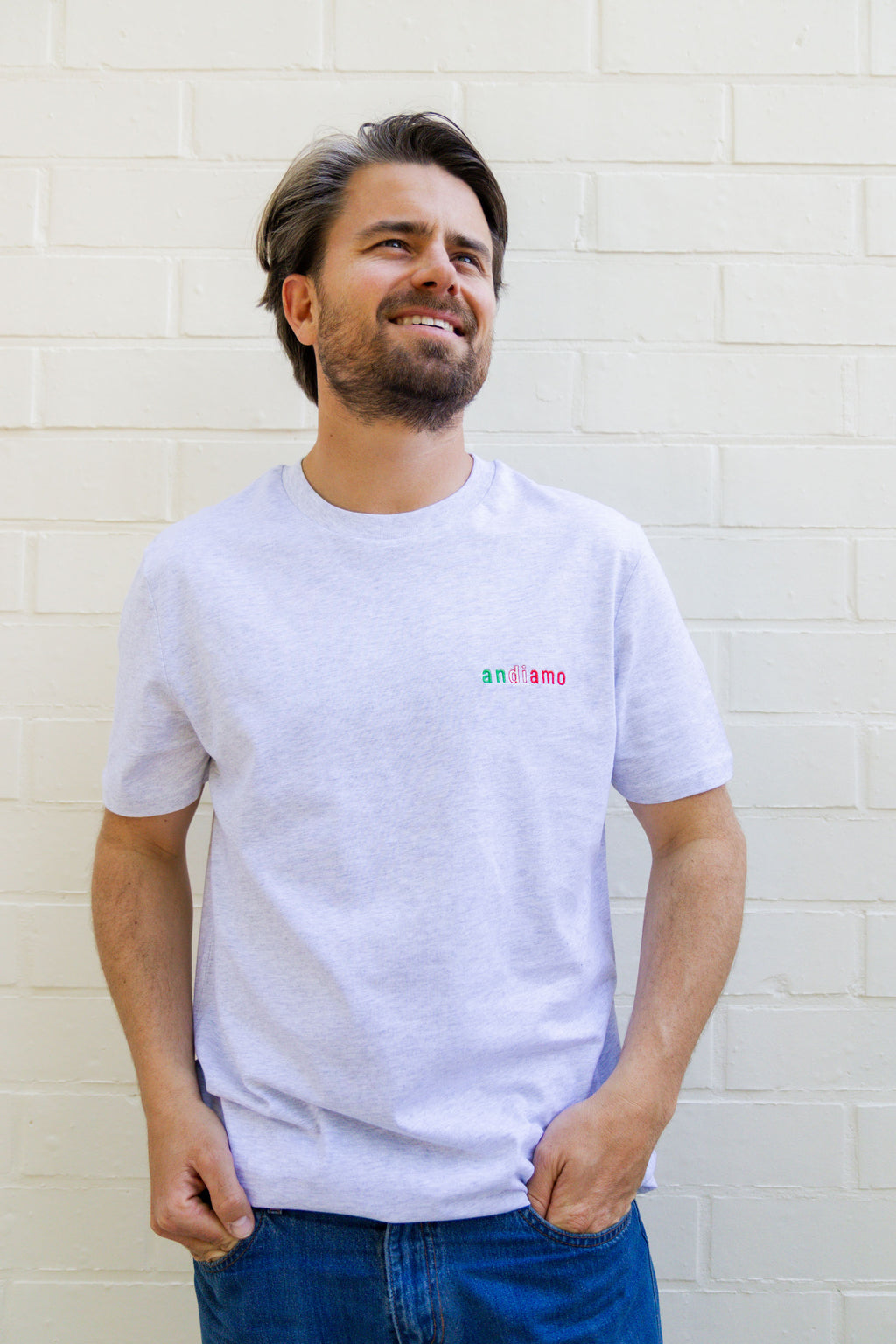 ash grey ANDIAMO t-shirt