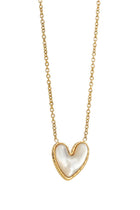 white HEART PEARL necklace