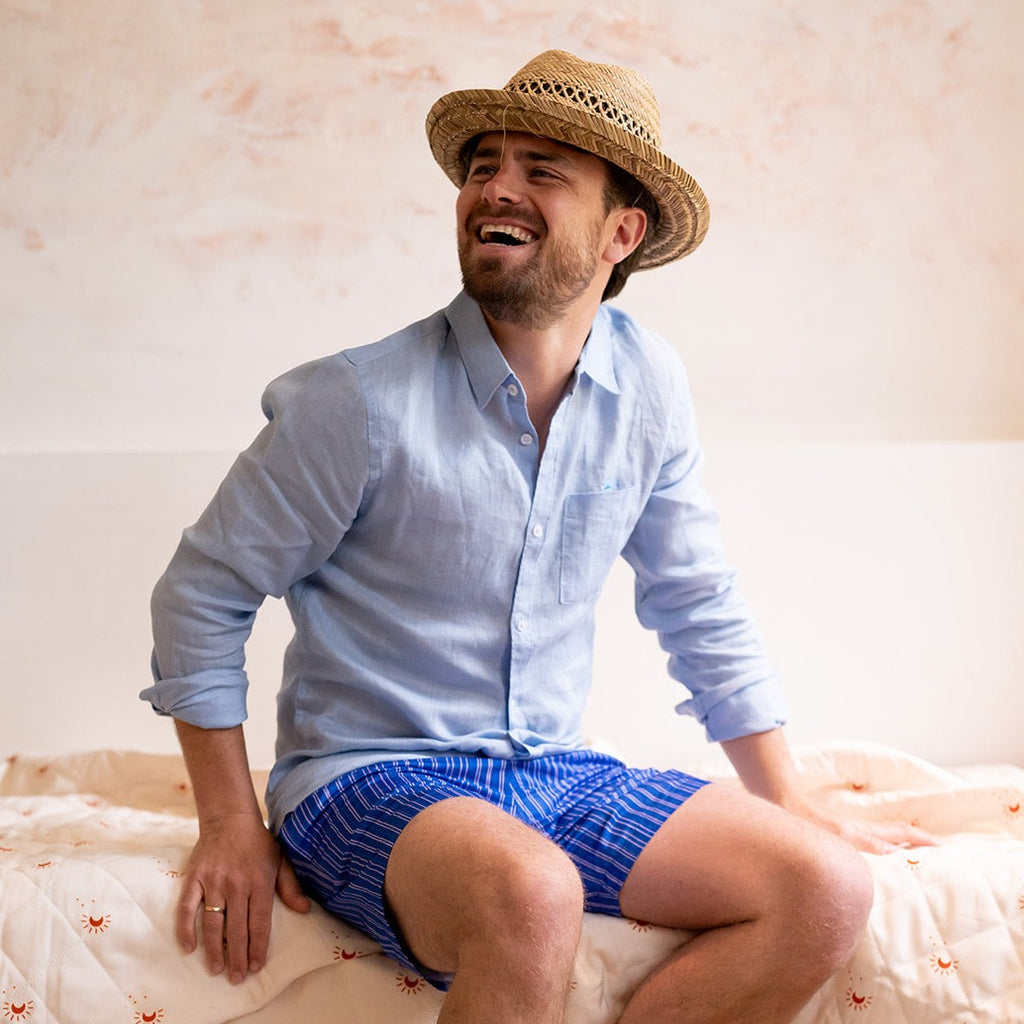 light blue SUNRISE shirt