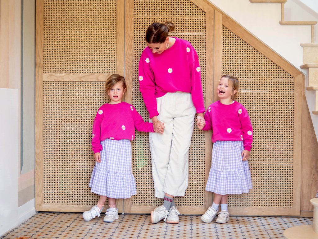 little fuchsia FLOWERS loose fit