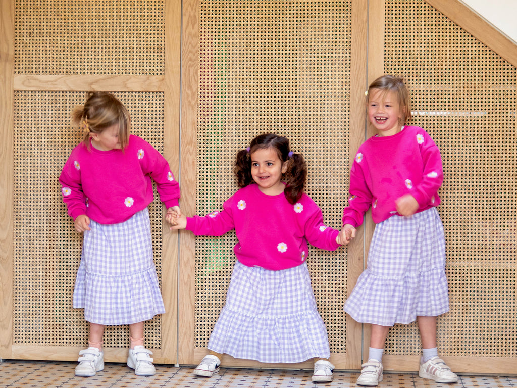 little fuchsia FLOWERS loose fit