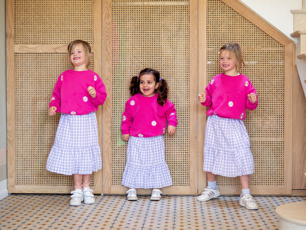 little fuchsia FLOWERS loose fit