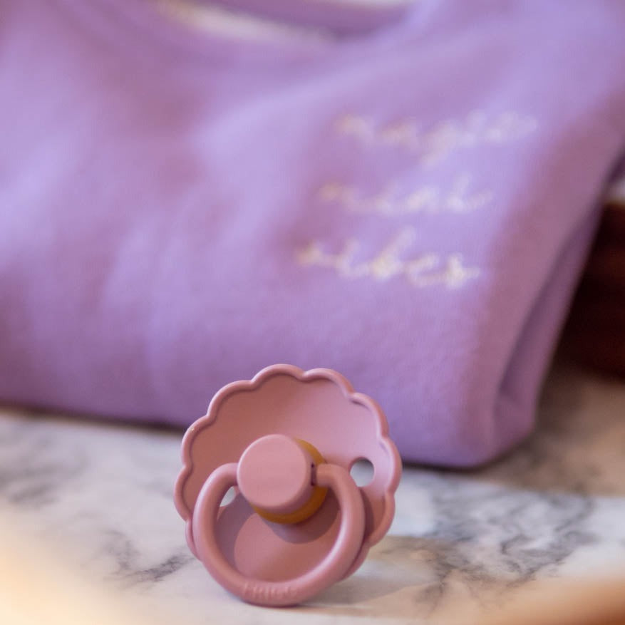 baby pink & lychee FLOWER PACIFIER