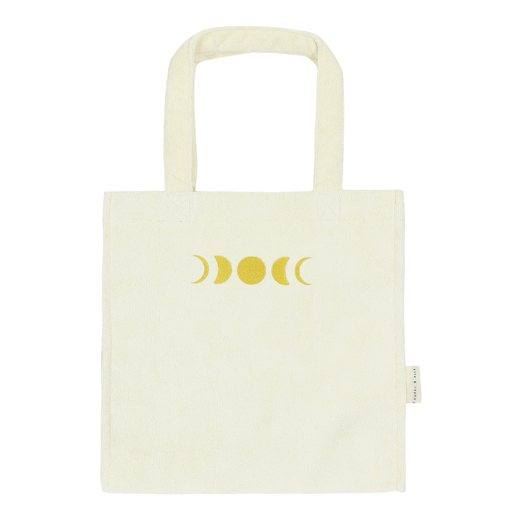 white FULL MOON terry bag